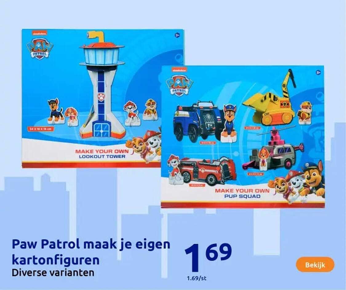 Paw Patrol maak je eigen kartonfiguren