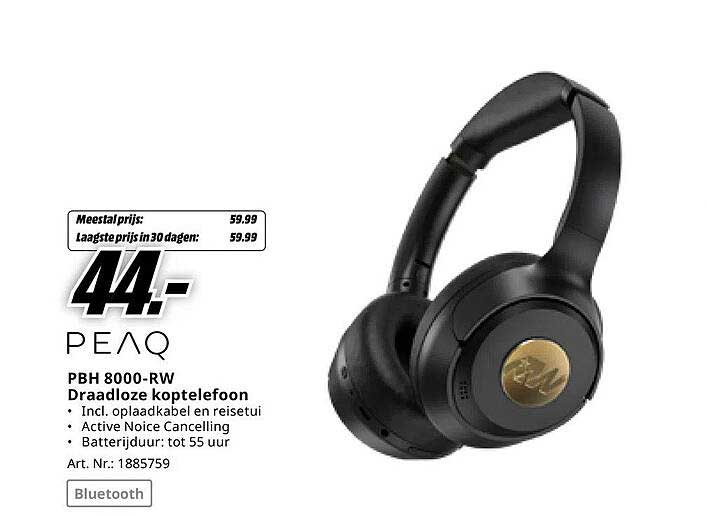 PBH 8000-RW Draadloze koptelefoon