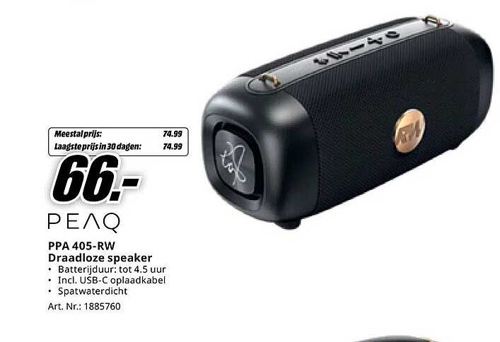 PEAQ PPA 405-RW Draadloze speaker