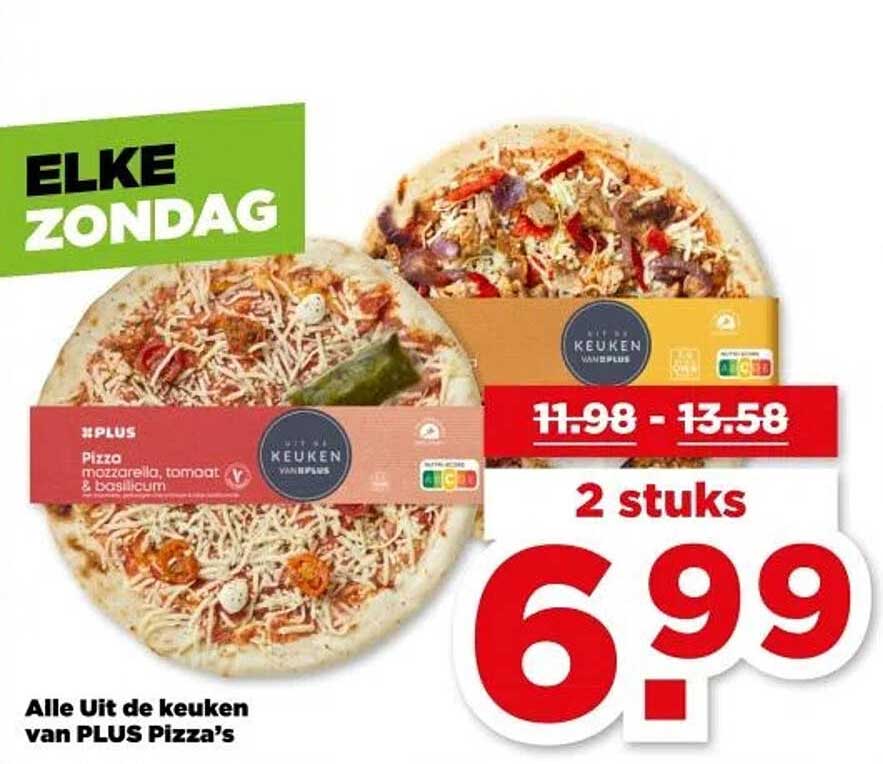 Pizza mozzarella, tomaat & basilicum