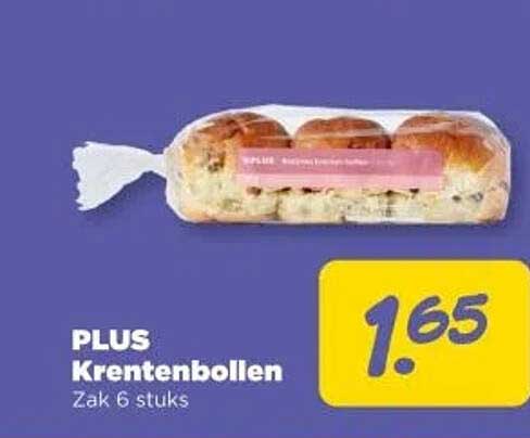 PLUS Krentenbollen Zak 6 stuks