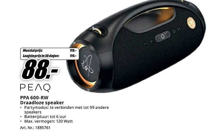 PPA 600-RW Draadloze speaker