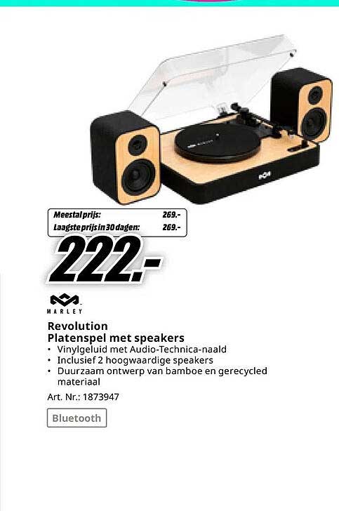 Revolution Platenspel met speakers