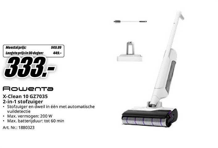 Rowenta X-Clean 10 GZ7035 2-in-1 stofzuiger