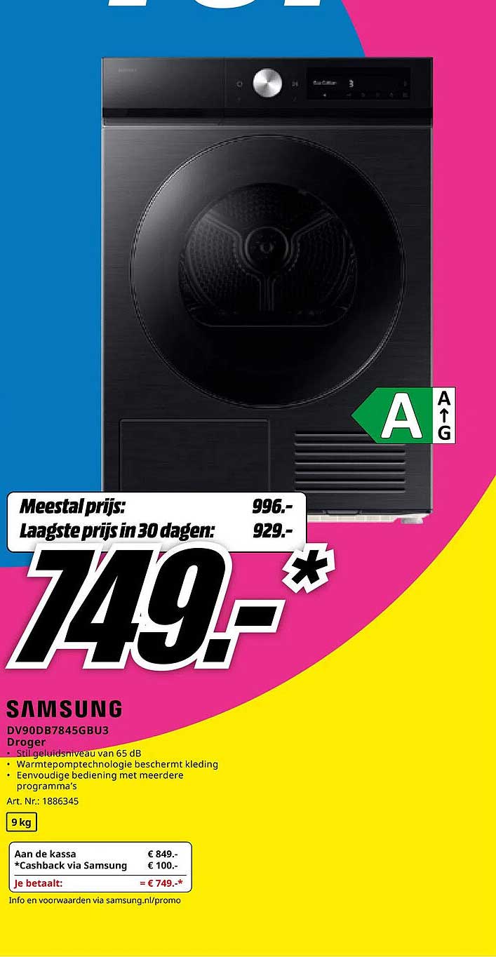 Samsung DV90DB7485GBU3 Droger