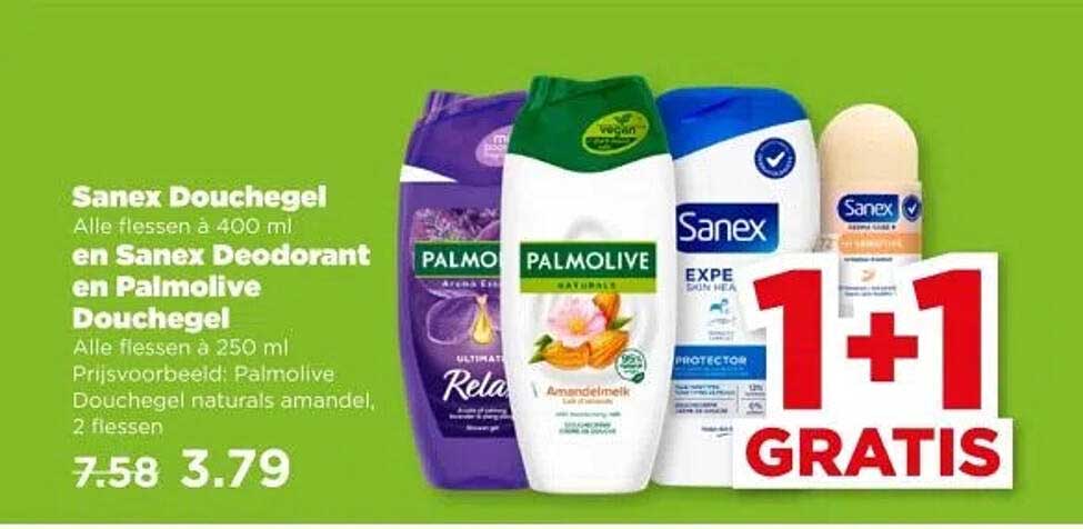 Sanex Douchegel en Sanex Deodorant en Palmolive Douchegel