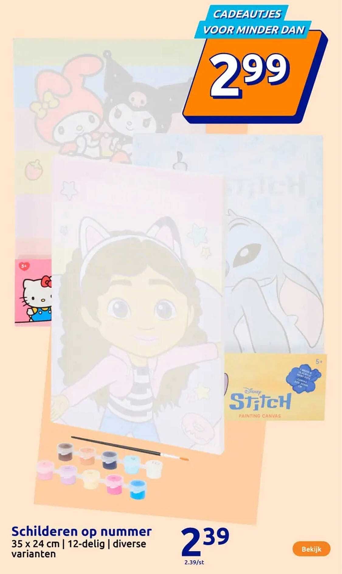 Schilderen op nummer 35 x 24 cm | 12-delig | diverse varianten