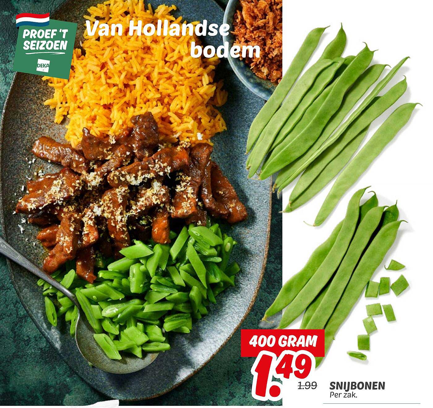 Snijbonen 400 gram voor €1,49