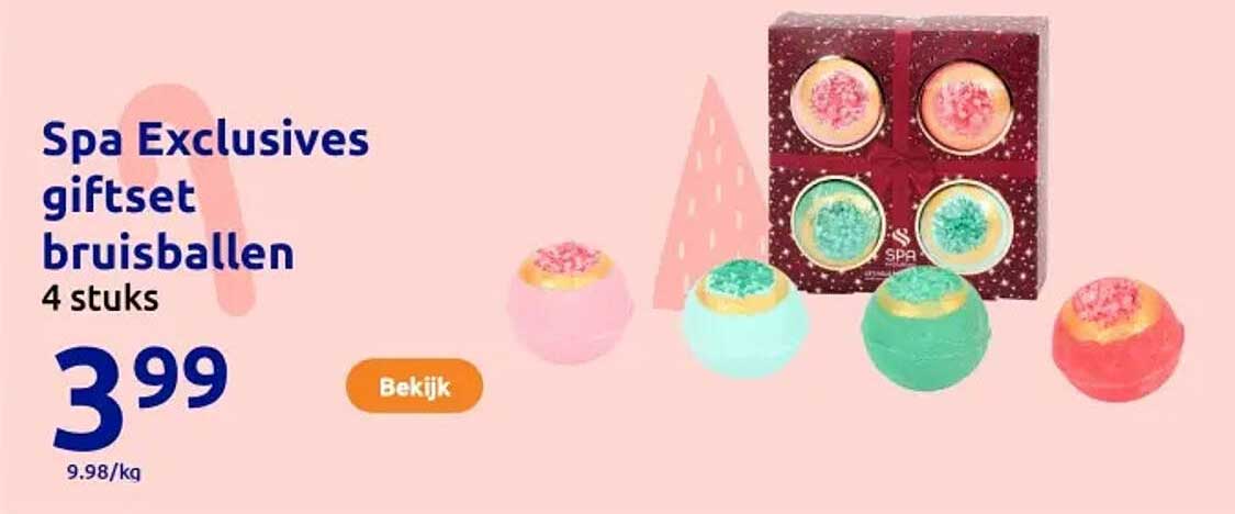 Spa Exclusives giftset bruisballen 4 stuks