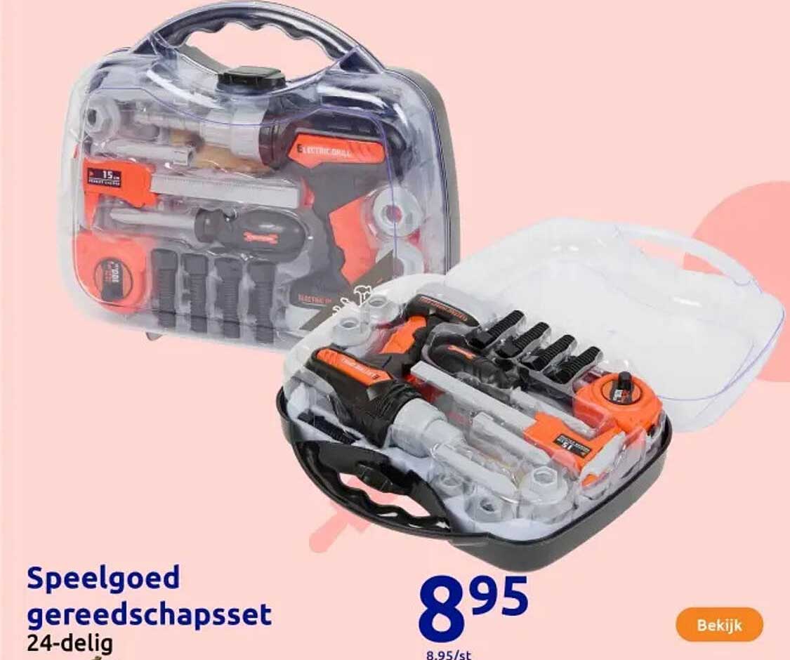 Speelgoed gereedschapset 24-delig