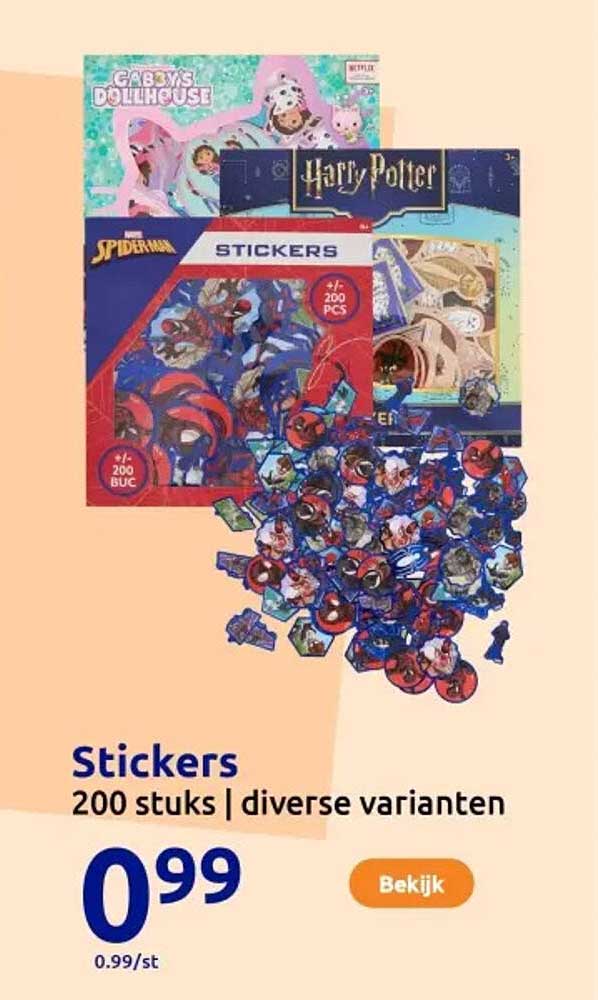 Stickers 200 stuks | diverse varianten