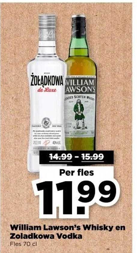 William Lawson's Whisky en Zoladkowa Vodka