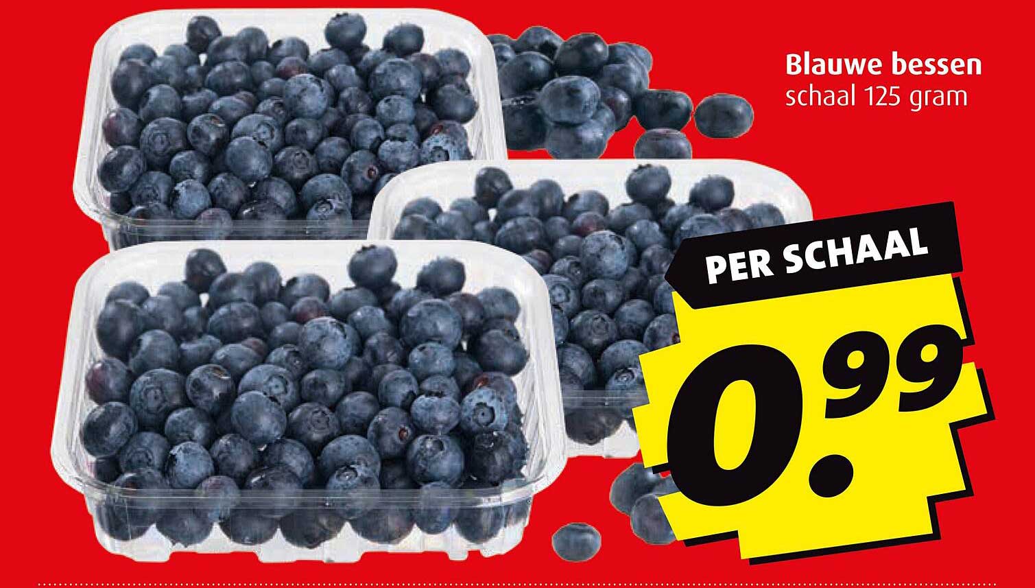Blauwe Bessen Schaal 125 Gram Aanbieding bij Boni - FolderFeest.nl