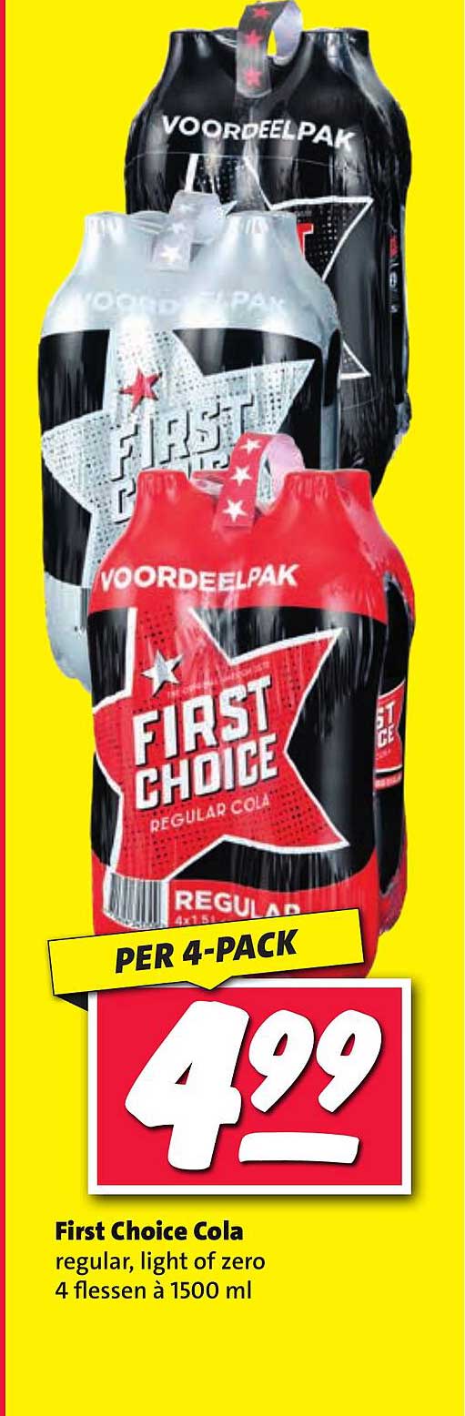First Choice Cola - 4 Flessen À 1500 Ml Aanbieding bij Nettorama ...