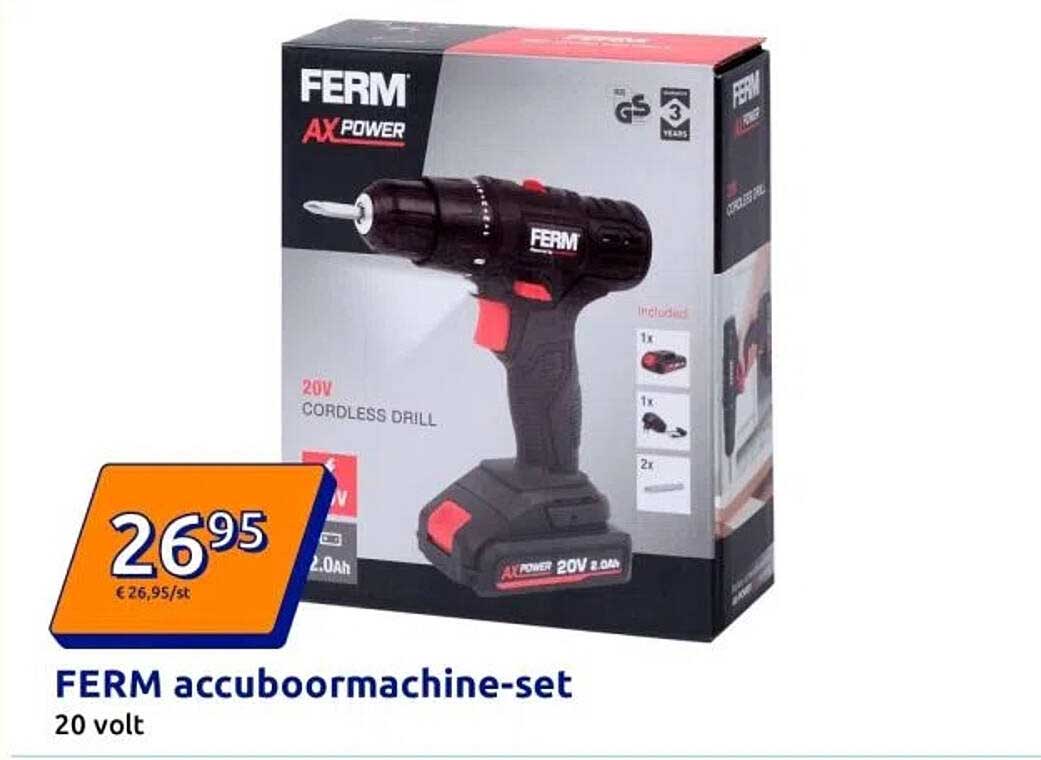 Ferm Accuboormachine-Set aanbieding bij Action