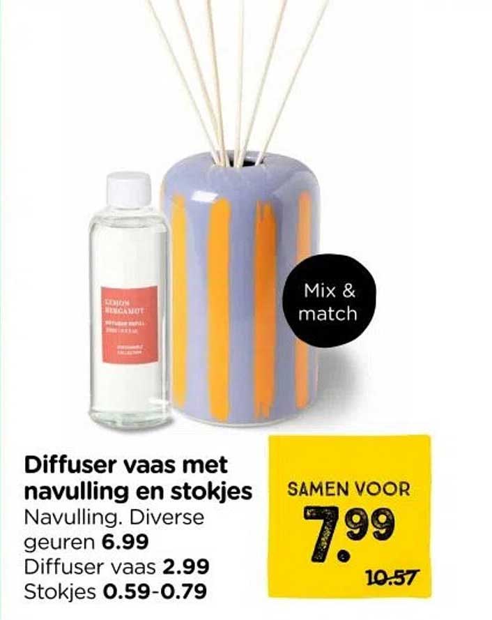 Diffuser Vaas Met Navulling En Stokjes Aanbieding bij Xenos ...