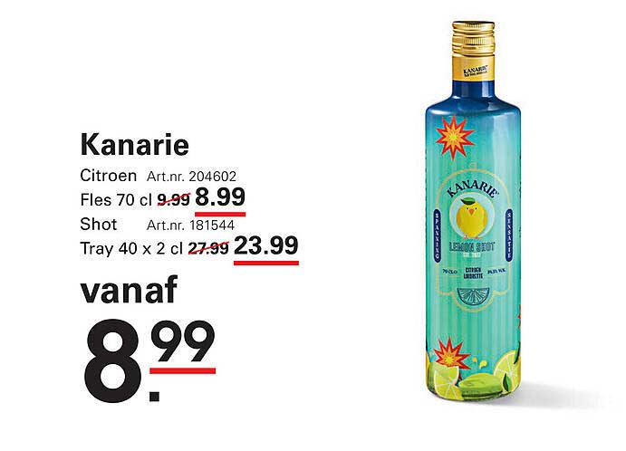 Kanarie Citroen Fles 70 cl