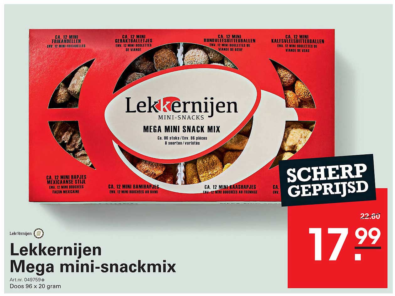 LekkerNijen Mega mini-snackmix