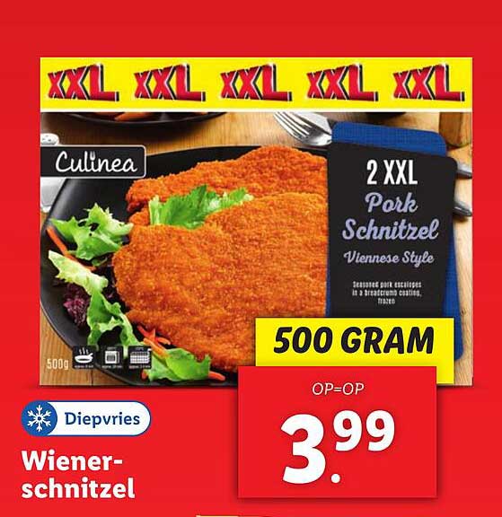 2 XXL Pork Schnitzel Viennese Style