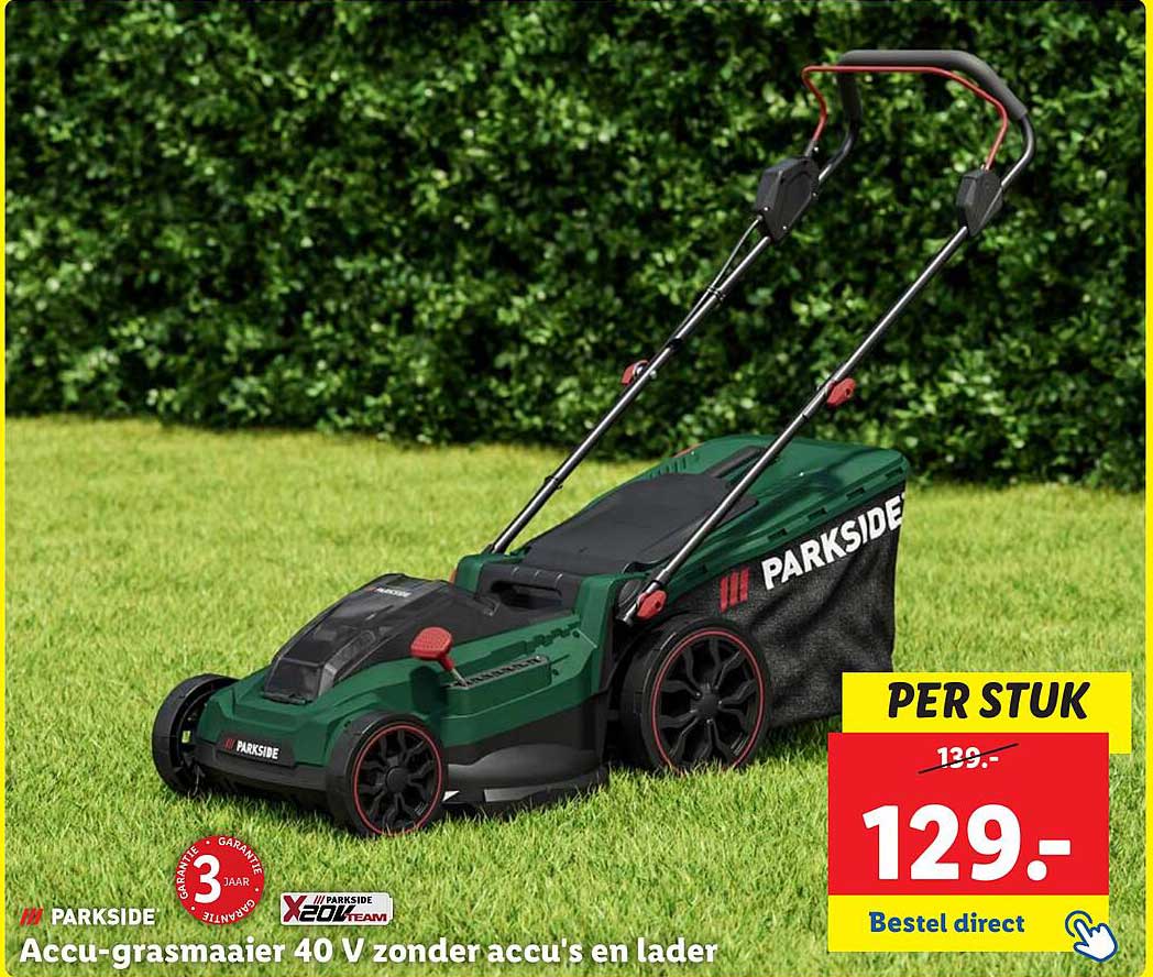 Accu-grasmaaier 40 V zonder accu's en lader