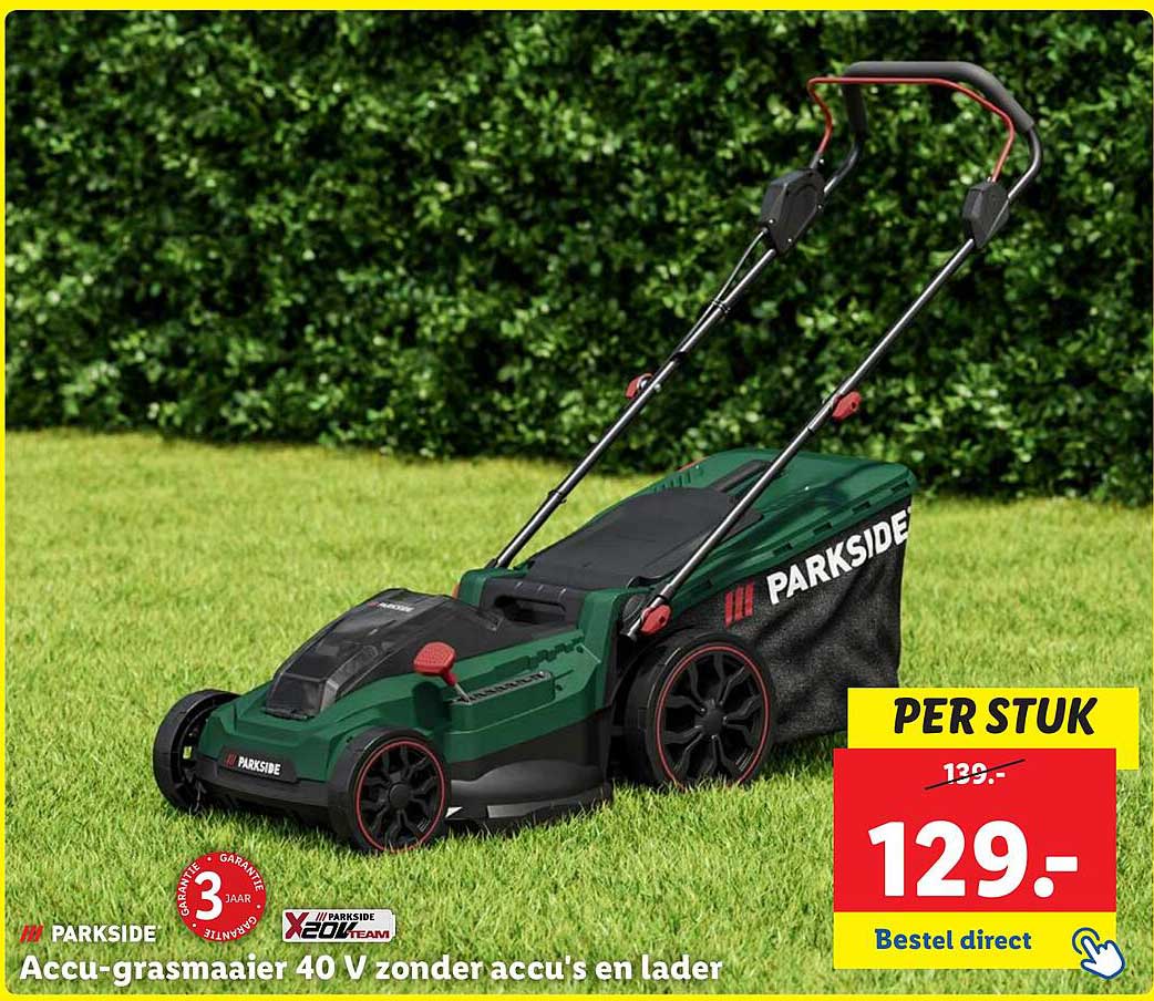 Accu-grasmaaier 40 V zonder accu's en lader
