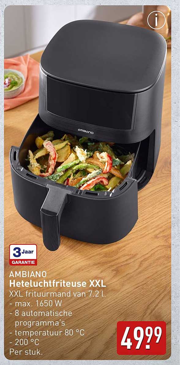 AMBIANO Heteluchtfriteuse XXL
