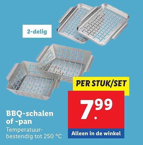 BBQ-schalen of pan