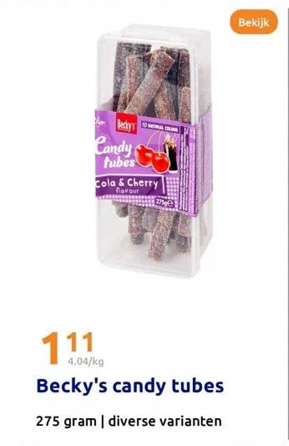 Becky's candy tubes