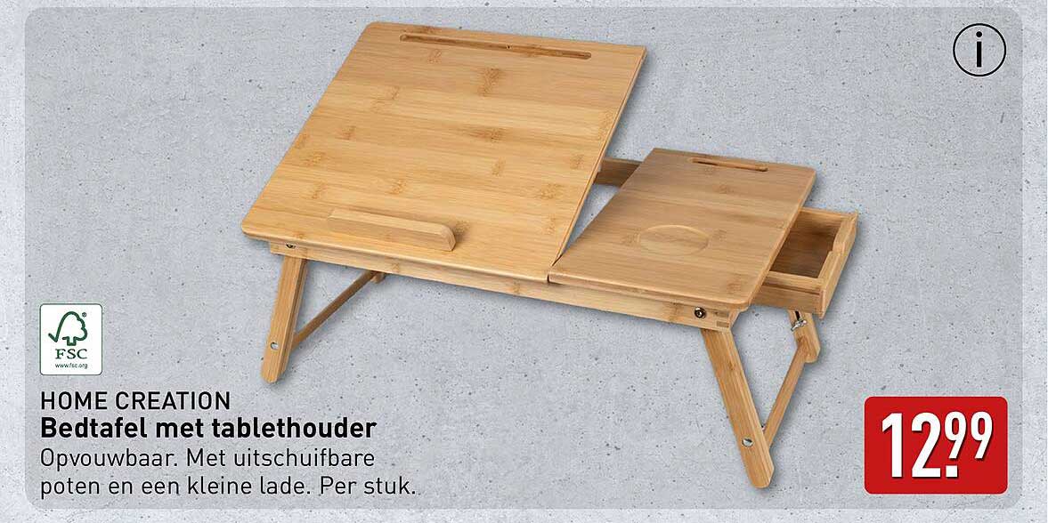 Bedtafel met tablethouder