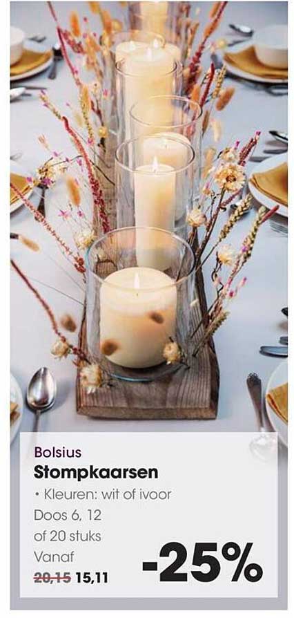Bolsius Stompkaarsen
