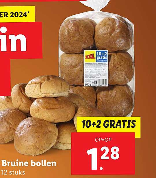 Bruine bollen 10+2 GRATIS
