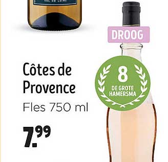 Côtes de Provence Fles 750 ml