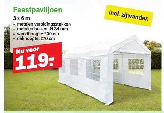 Feestpaviljoen 3 x 6 m