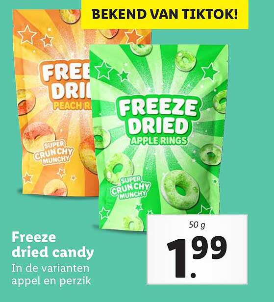Freeze dried candy