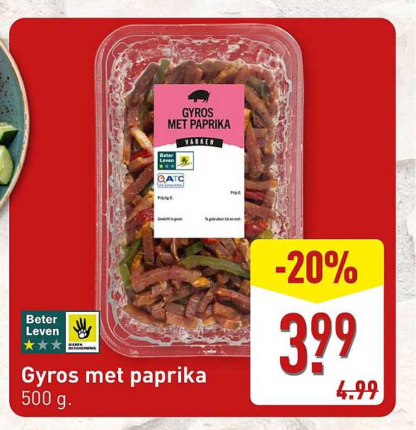 Gyros met paprika