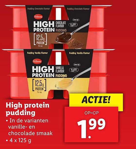 High protein pudding