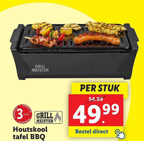 Houtskool tafel BBQ