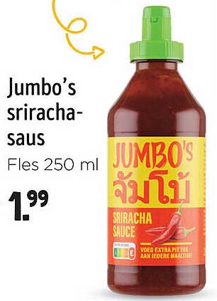 Jumbo's sriracha-saus Fles 250 ml