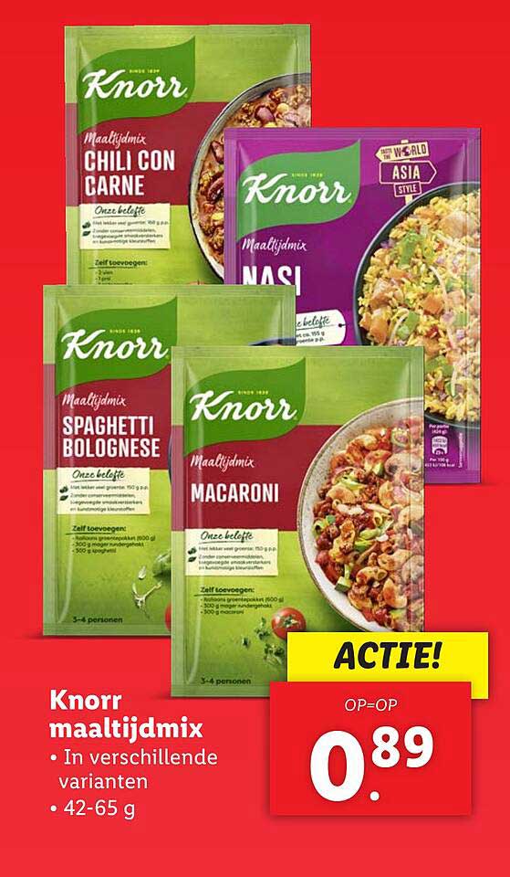 Knorr maaltijdmix - ACTIE!