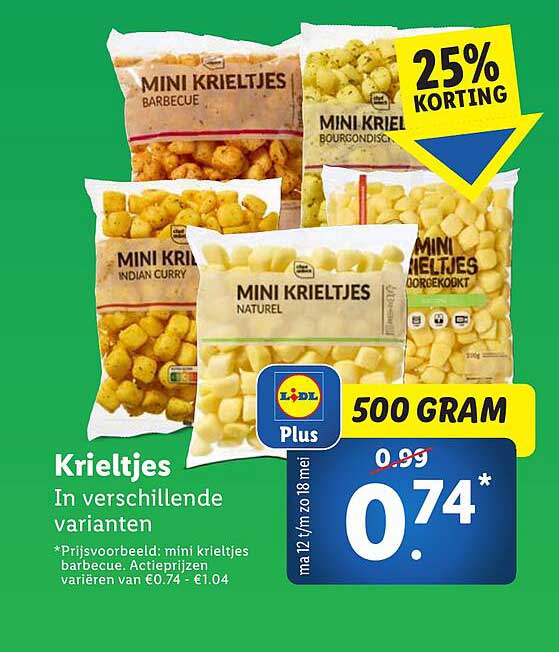 Krieltjes in verschillende varianten