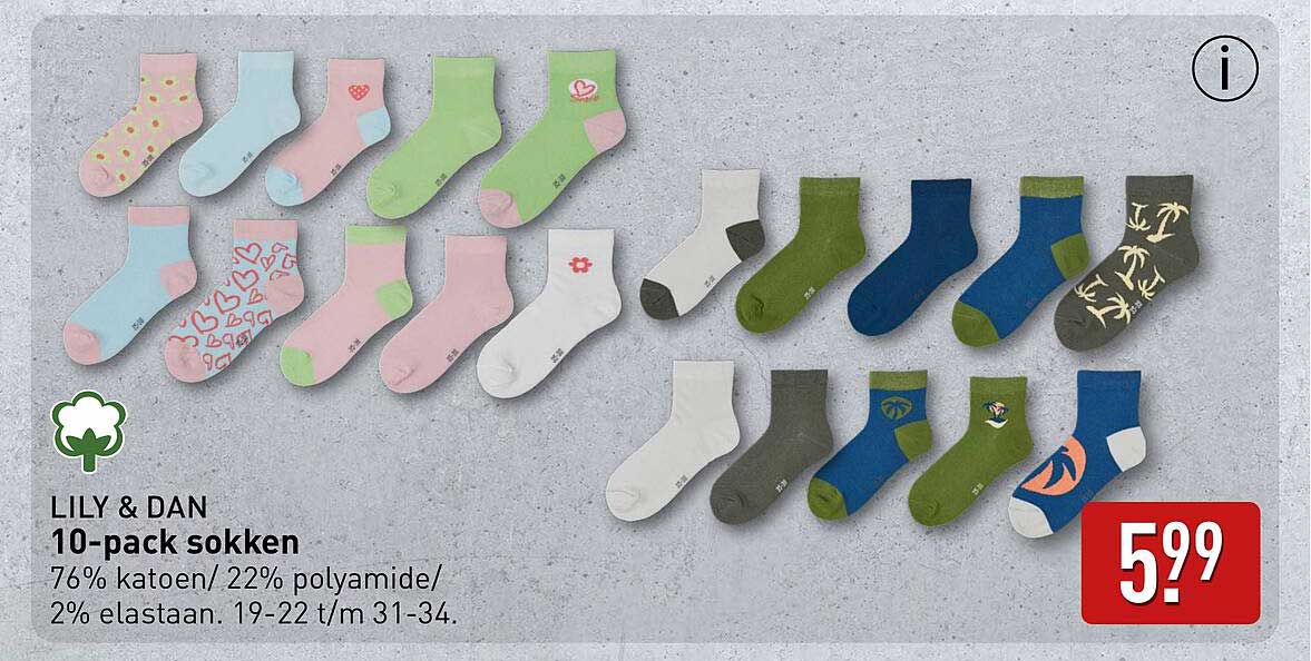 LILY & DAN 10-pack sokken