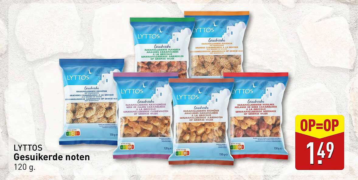 Lyttos Gesuikerde noten 120 g