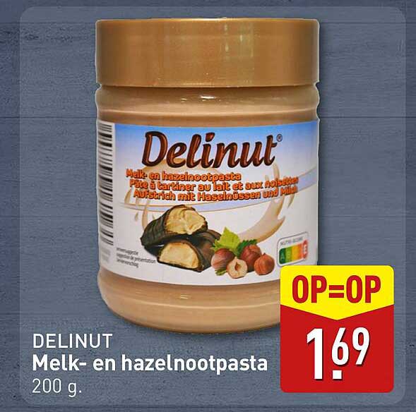 Melk- en hazelnootpasta