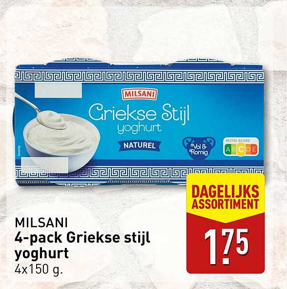 MILSANI 4-pack Griekse stijl yoghurt