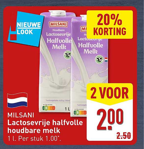 MILSANi Lactosevrije Halfvolle Houdbare Melk