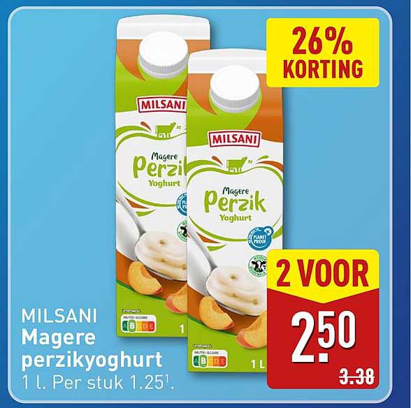 MILSANi Magere perzikyoghurt