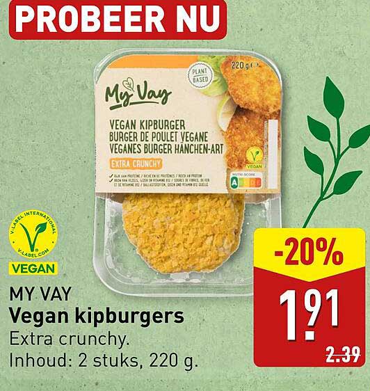 MY VAY Vegan kipburgers