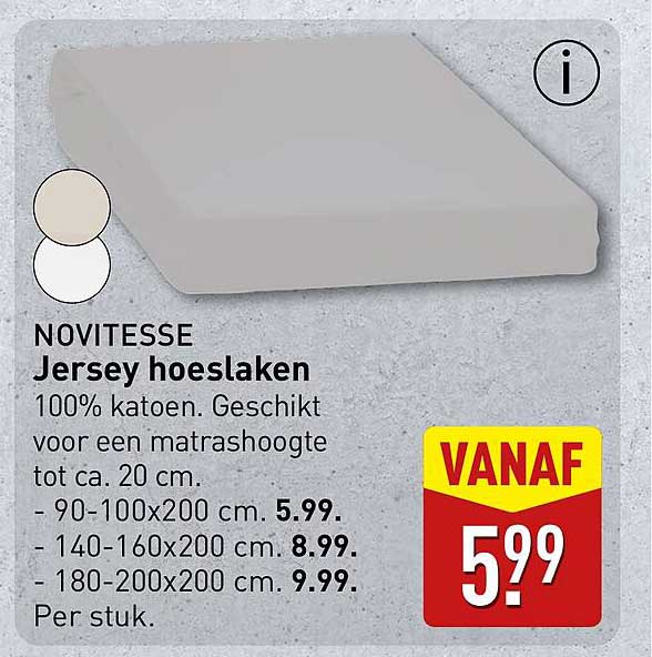 NOVITESSE Jersey hoeslaken