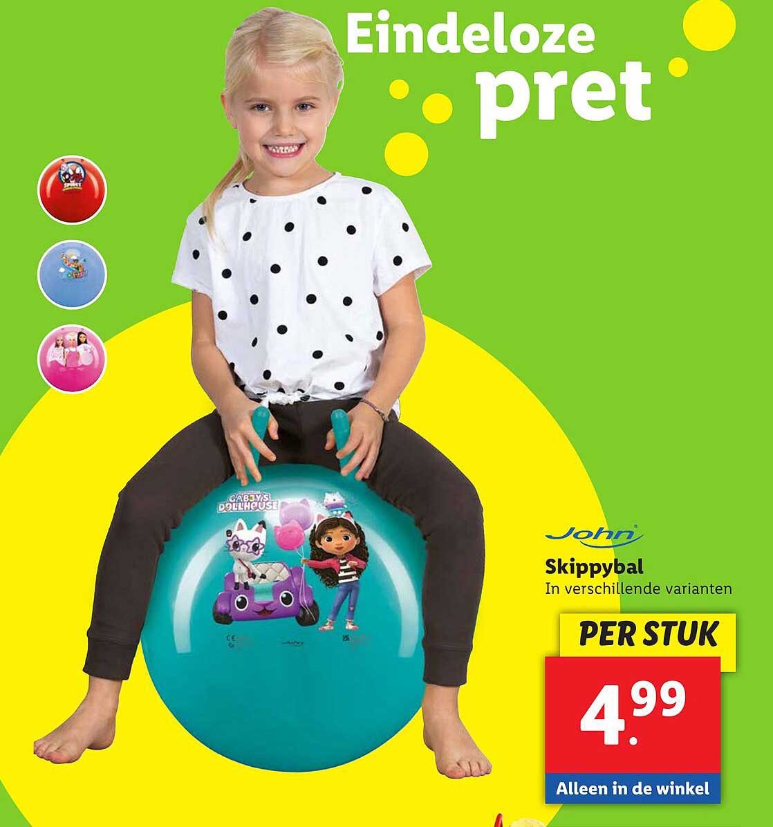 Skippybal in verschillende varianten