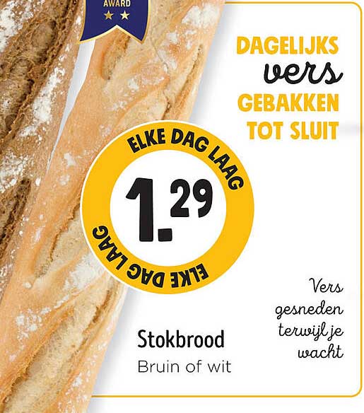 Stokbrood Bruin of Wit
